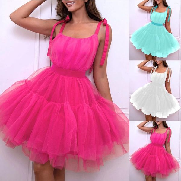 Повседневные платья Элегантная юбка-пачка Сетчатое торжественное платье для женщин Свадебный гость Вечернее платье Vestidos De Fiesta Elegantes Para Mujer 2023