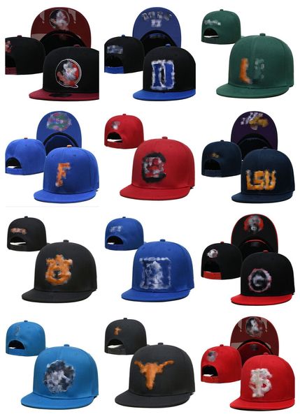 Designerhüte Basketball Snapback College Baseball Hysteresen Alle Teams Logo Stickerei Baumwolle Fußball Hüte Hip Hop Outdoor Sports Mesh Beanies Flex Hat Mix Order