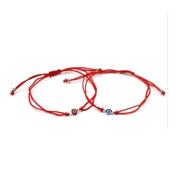 Charme Pulseiras 20 Pçs / Lote Sorte Kabh Red String Hamsa Pulseiras Azul Turco Evil Eye Encantos Mulheres Handmade Fatima Friendshi Dhgarden Dh7Wi