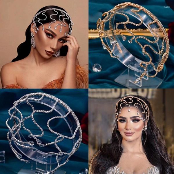 Fontes de festa de cristal nupcial bandana casamento cobra headchain medusaheadband h7ef