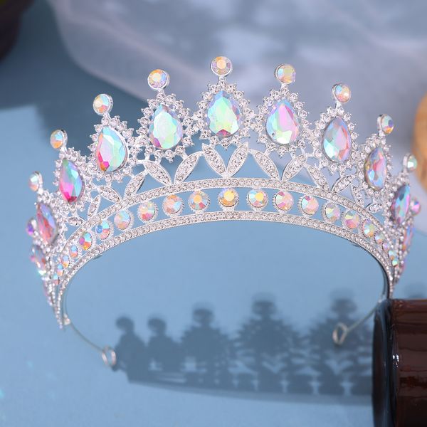 Grampos de cabelo Crown Queen's Crown, acessórios de cabelo, show de performance, headwear de liga de diamante, acessórios de vestido