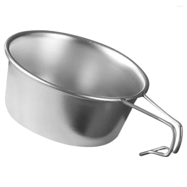 Geschirr-Sets, Campingkocher, Edelstahl, Salatschüssel, Reisschüsseln, Suppe, Wasser, Tasse, Griff, Griffe, Picknick