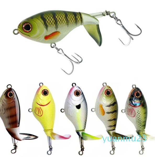 Topwater Spinner Рыболовные приманки Bass Whopper Plopper Троллинг Pesca Вращающийся хвост Рыболовные снасти Жесткие рыболовные приманки