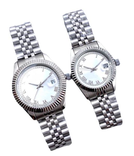Homens mulheres casal movimento automático relógios de aço inoxidável feminino dia data data apenas assistir à prova d'água relógios de pulso luminosos montre de luxe 41mm 36mm