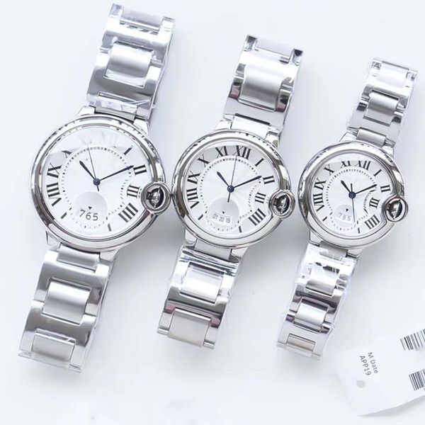 Frauen Ballon Edelstahl Mechanische Automatische 3 Größe 42mm 36mm33mm Mode Paar Dete Just Bewegung Uhren Valentinstag geschenk Männer Uhr