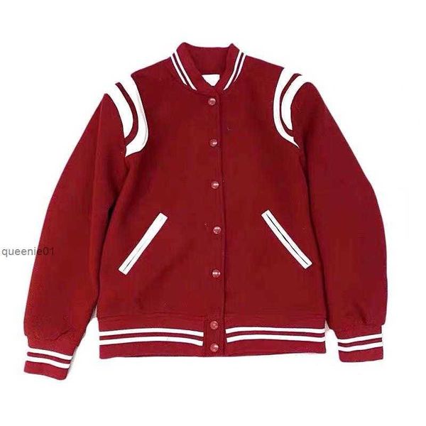 High Street Klassische Baseballjacke für Herren, gestreift, gespleißt, einfarbig, College-Stil, Freizeitmantel, Unisex, Herbst und Winter