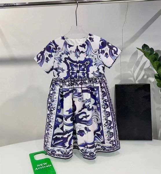 Luxo crianças roupas do bebê meninas roupas de verão vestido bonito floral crianças vestidos festa casamento trajes da menina