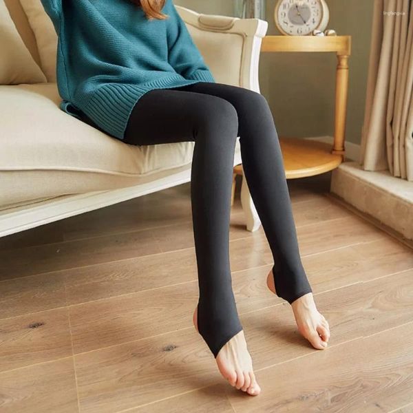 Damen Leggings Herbst Winter Thermal Für Frauen 2023 Hohe Taille Samt Warme Strumpfhosen Sexy Schlanke Transluzente Haut Effekt Strumpfhosen Hosen