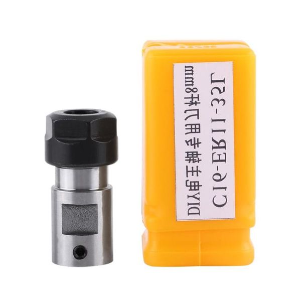 Freeshipping Collet Chuck Motor Shaft Extension Rod CNC Fresa Ferramentas Titular ER11A 8mm Chato Tapping Máquina de moagem Collet Ch Nens