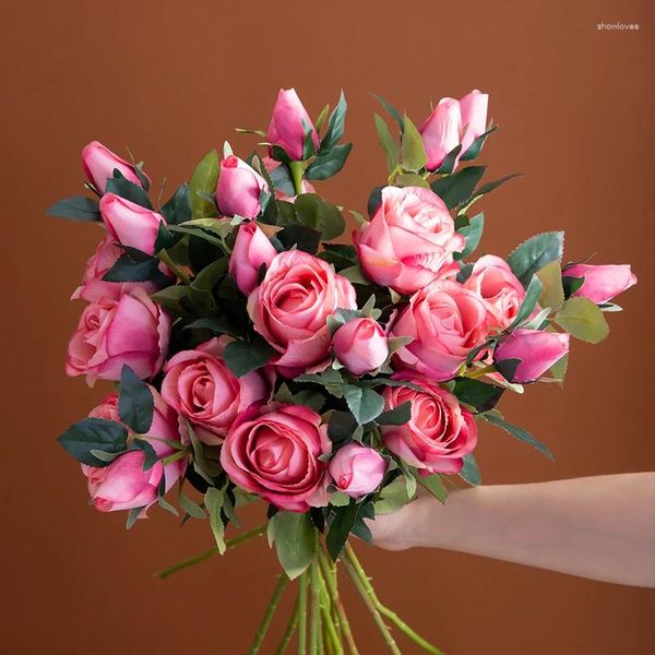 Декоративные цветы симуляция роза цветочный букет