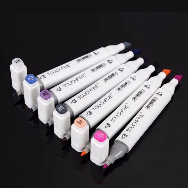 Marker Free Handwriting Pen Color Student Anime Mark Set Round Oval Head Oil Pen 30/40/60/80/168 Farben 230408