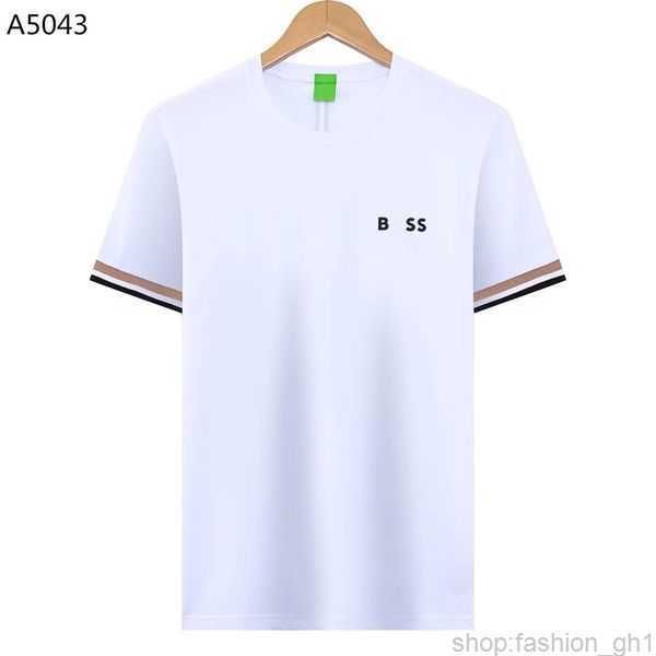 Boss Mens t Shirt T-shirt da uomo di moda di alta qualità Polo di lusso girocollo traspirante Top Business Casual 38 049I