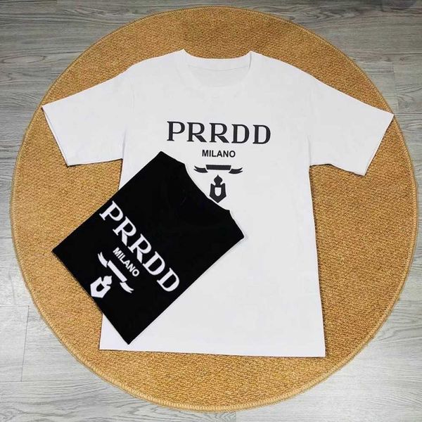 Prado Mens Casual Print Kreatives T-Shirt Solid atmungsaktives T-Shirt Slim Fit Crew Neck Kurzarm männliche T-Shirts Black White Herren T-Shirts