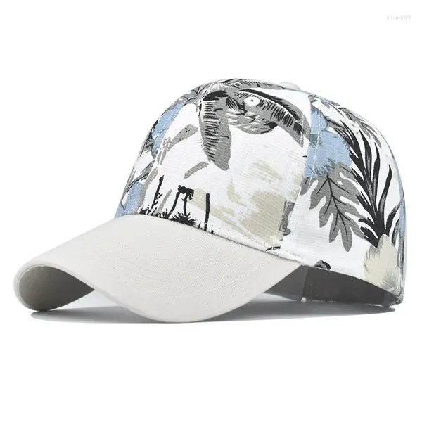 Ballkappen 2023 Chinesischer Stil Druck Blumen Paar Baseballmütze Wilde Männer und Frauen Sommer Outdoor Casual Atmungsaktive Schatten Snapback Hut