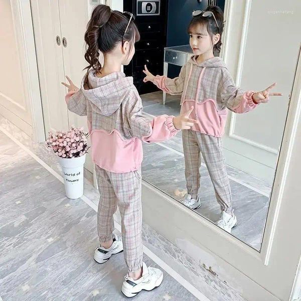 Set di abbigliamento Ragazze Vestiti autunnali Completo 2023 8 Ragazza Sport per bambini Moda Primavera Set a due pezzi per 11 anni