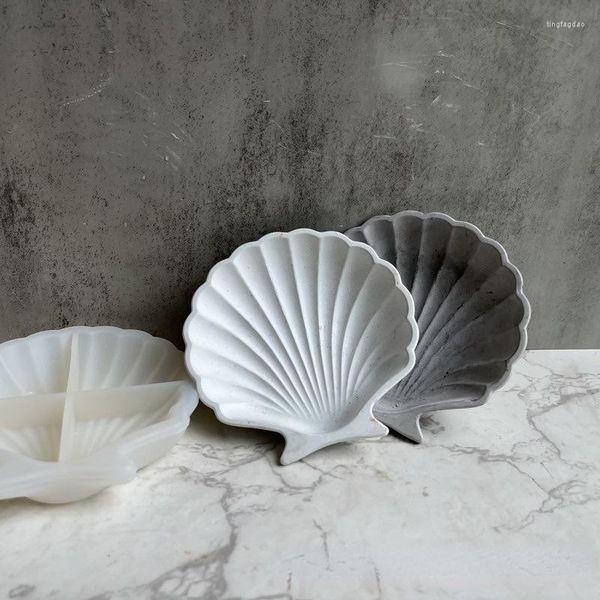 Backformen Shell Aufbewahrungsschale Silikonform DIY Gericht Schmuckschatulle Gips Beton Epoxy Home Decor Craft