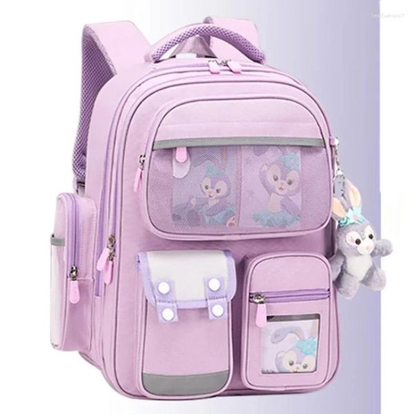 Sacos escolares mochila para meninas impressão dos desenhos animados crianças ortopédicas kawaii primário bonito mochila livro mochila infantil