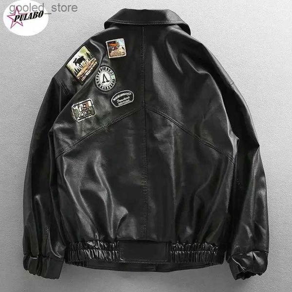 Giacche da uomo Giacca in pelle PU Uomo Giacca in morbida ecopelle nera Motociclista Moda Cappotti in pelle Giacca bomber maschile Tasche Abbigliamento Q231109