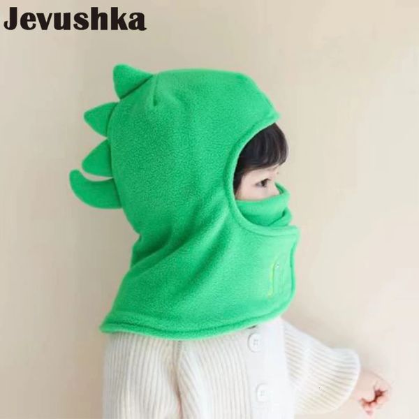 Bonés chapéus criança inverno dinossauro balaclava chapéu bebê meninos e meninas cachecol quente bonés 231108