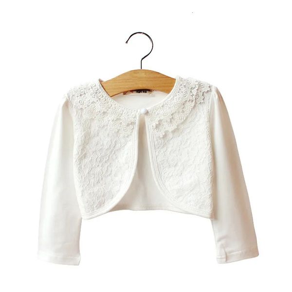 Cappotto Bambini Ragazze Cardigan in pizzo Manica lunga Crochet Bolero Giacche Ragazza Festa di nozze Mantello Capispalla Cappotto Bambini Mantello Top DQ977 231108