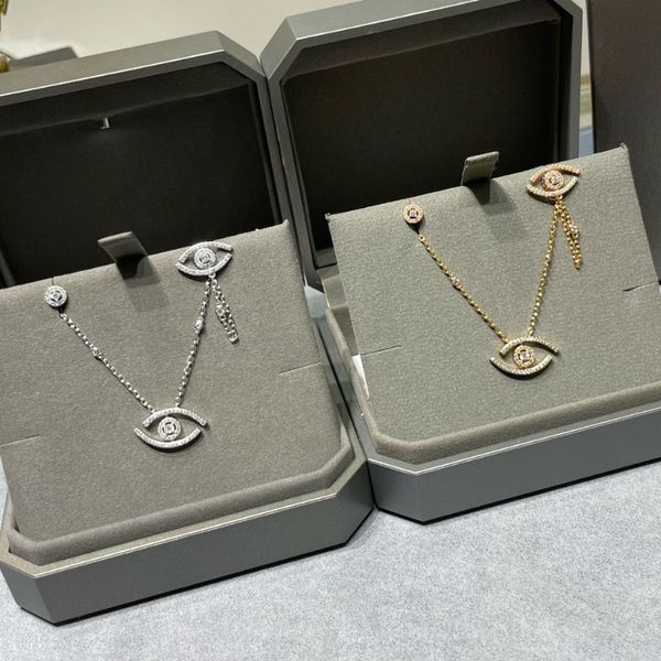 dupe marka en kaliteli 925 sterling gümüş rhinestone ab set göz kolye kolye bilezik küpeler modaya uygun takı seti kadınlar için