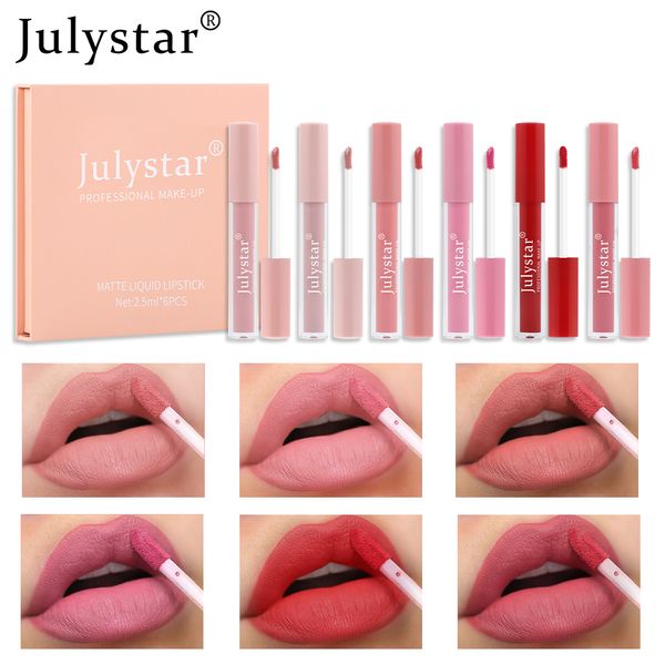 Matte Mist Lip Glaze Student Lippenstift Set Box Antihaft-Tasse Nicht verblassender Lipgloss Großhandel Explosives empfohlenes Make-up