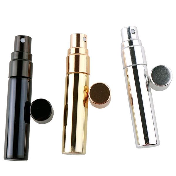 Clássico 5ml Electroplated Glass Perfume Perfume Bottle Bottle Packed Travel Sombra portátil Garrafas de amostra portáteis