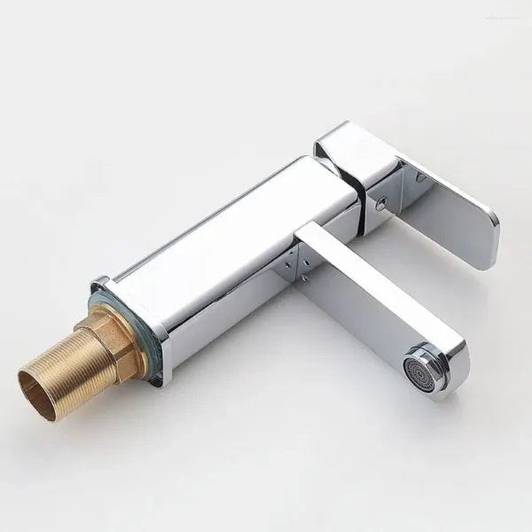 Mutfak Muslukları Modern Monobloc Mixer Tap Tek Tip Dörtlü Su Seramik Valf Çekirdek Dayanıklı Şelale Musası Banyo Lavabo Havzası