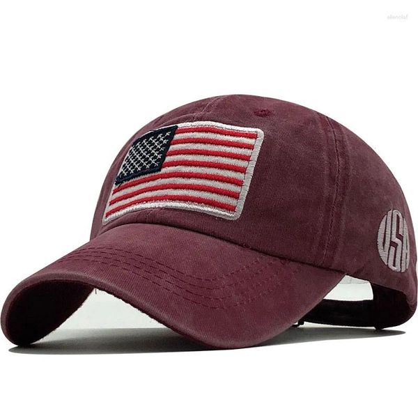 Ball Caps Cotton Gorras Washed Baseball Cap Flag Of USA Hat Snapback Adjustable Mens Brand