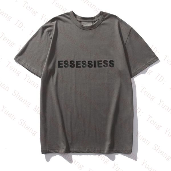 2023 ESS Tasarımcı Erkek Tişörtleri Kadın Tees Pamuk Kısa Kollu Erkekler Yaz Moda Kabartma Mektubu Tasarım Tshirt Çift Giyim Yüksek Kalite Tişört