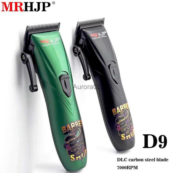 Saç Clippers D9 Profesyonel Gravür Yağ Kafası Saç Kişer Saç Salonu Özel DLC Kaplamalı Karbon Çelik Bıçağı 7000rpm Elektrik Saç Düzenleyicisi YQ231108