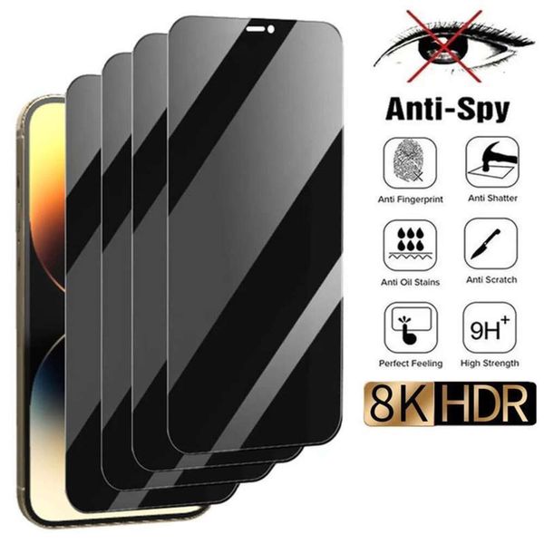 Privacy Screen Protector Voor Iphone 14 13 11 12 Pro Max Mini 7 8 Plus Anti-Spy Beschermende glas Voor Iphone 15 X Xr Xs Max