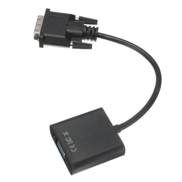 Freeshipping Atacado Pro DVI-D 24 1 Pin Macho para VGA 15 Pinos Fêmea Cabo Adaptador Conversor Conector Bxamn