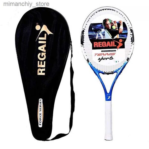 Tennis Rackets Professional First Class All Carbon Gold Wire Ultra Light Training Competition Tennis Racket Q231109