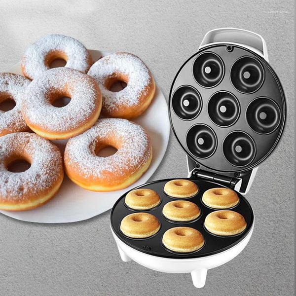 Brotbackautomat Elektrischer Donut Maker Automatische Heizung Eierkuchen Backmaschine 750W Fast Oven Pan Breakfast 220V EU Stecker