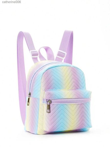 Рюкзаки для девочек, милый розовый сердечный принт, регулируемый детский рюкзак из искусственной кожи, детская школьная сумка, подходит для путешествий на открытом воздухе SchoolL231108