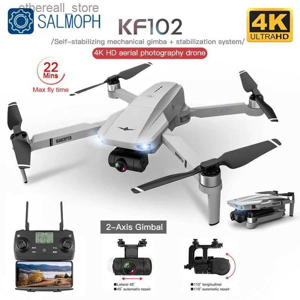 Drones KF102 Drone 4K Profissional 5G WIFI Mini GPS Dron com câmera FPV Visual Obstacle Evite Brushless Motor Quadcopter VSL900SE Q231108