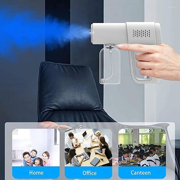 Sulama Ekipmanları Püskürtücü Tabanca Nano Mavi Işık Sis Dezenfeksiyonu Elektrik UV Fogger Handheld Atomizer Ev Ofisi Hava Dize Dize Makinesi