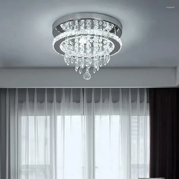 Luzes de teto moderna lustre de cristal led luminárias de montagem embutida para sala de jantar banheiro quarto sala de estar corredor
