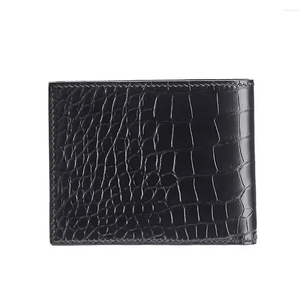 Geldbörsen Gete Pure Handmade American Alligator Wallet Herren Leder Kurz 2023 Einfach Dünn