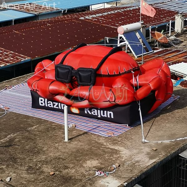 Decorazione gonfiabile del granchio pop-up gigante del modello del granchio di pubblicità gonfiabile dell'acquario con il segno per la promozione all'aperto o la grande mostra