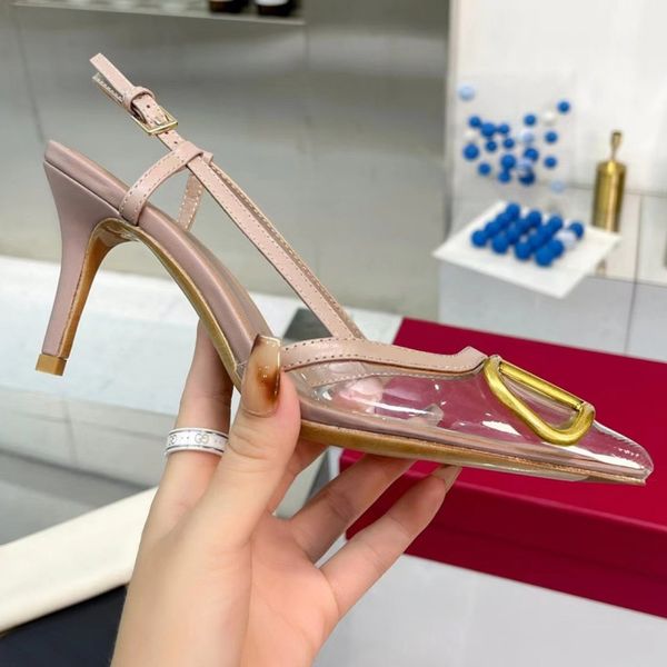 brand women's high-end sandal dress shoes high-heeled leather rivet pointed high-heeled shoes female sexy stilettos fashion party wedding high-heeled woman shoes 8.5cm