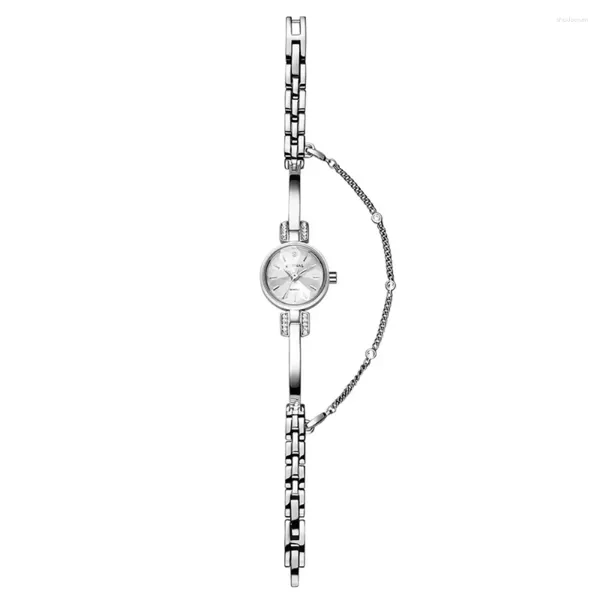 Relojes de pulsera Reloj para mujer Tendencia Simple Ins Estilo Moda coreana Banda de acero Pulsera de cuarzo Reloj Luz de lujo Montre Femme