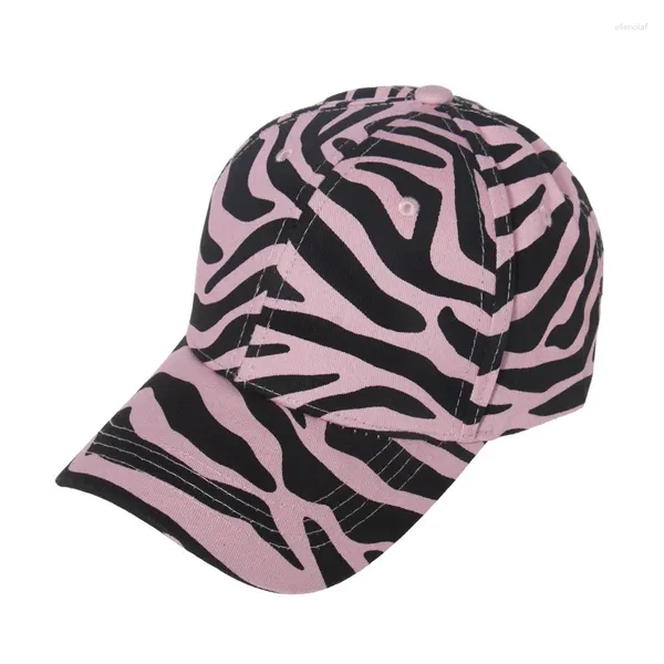 Top kapakları zebra çizgileri ayarlanabilir güneş koruma erkek beyzbol şapkası şerit bahar sonbahar gölge unisex baba şapka snapback