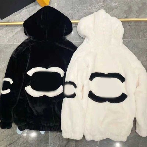 Kadınlar Kadın Kalın Kürk Müte Direkçeleri Tasarımcıları Lüks Mink Palto Dış Giyim Mektubu Kış Sıcak Kapşonlu Kuzu Yün Sevgili Giysileri Büyük Boy S-XXXL