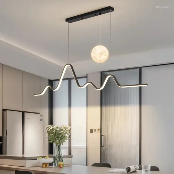 Lâmpadas pendentes lâmpada led arte lustre iluminação moderna para jantar pendurado teto interior decoração da sala acessórios de cozinha lustre