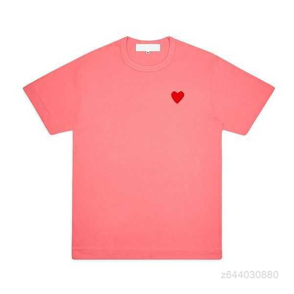 T-shirt da uomo estiva da uomo Cdgs Play T-shirt manica corta da donna Des Badge ricamo cuore rosso amore 10 Qwp3