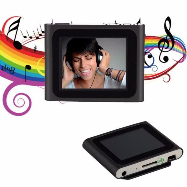 Freeshipping Portátil 18 Polegada Tela LCD 6ª Geração Música Mídia Vídeo Filme Rádio FM MP4 Player Suporte 2-16GB Micr-OS-DTF Rbfr