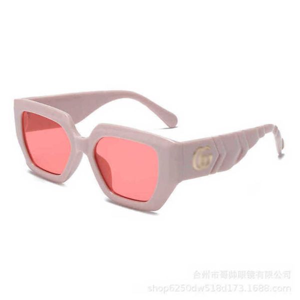 Lunettes de soleil d'été de créateurs de luxe, mode Tan, sens avancé, petit cadre, protection solaire personnalisée