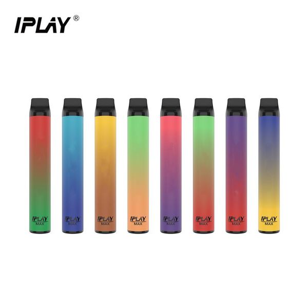 Оригинальные одноразовые электронные сигареты IPLAY MAX 2500 Puffs Vape Pen 8 мл Pod 1250 мАч Аккумулятор Китай Аутентичные оптовые вейперы desechables puff